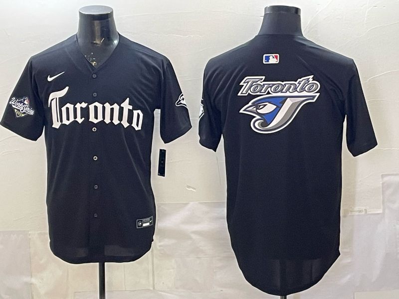 Men 2026 Toronto Blue Jays Blank Black 5th generation Joint Name Nike MLB Jersey style 013->toronto blue jays->MLB Jersey